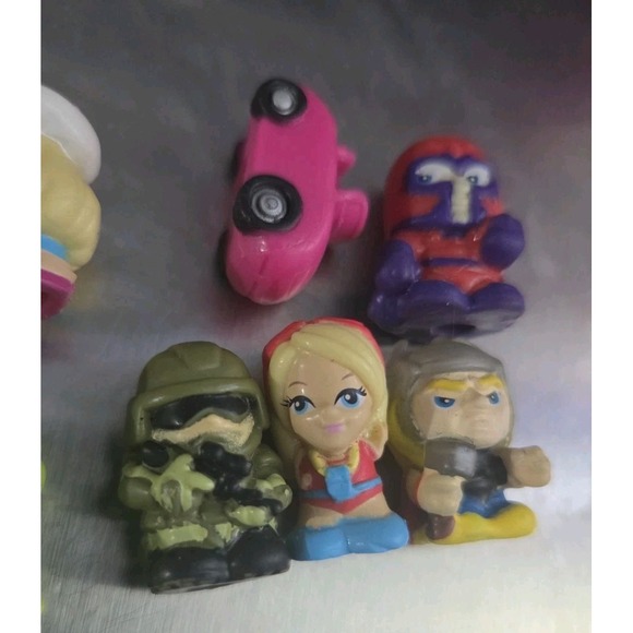 BLIP Toys SQUINKIES lot of 8 mini figure toys Rubber Barbie Thor Alien Magneto - Picture 2 of 5